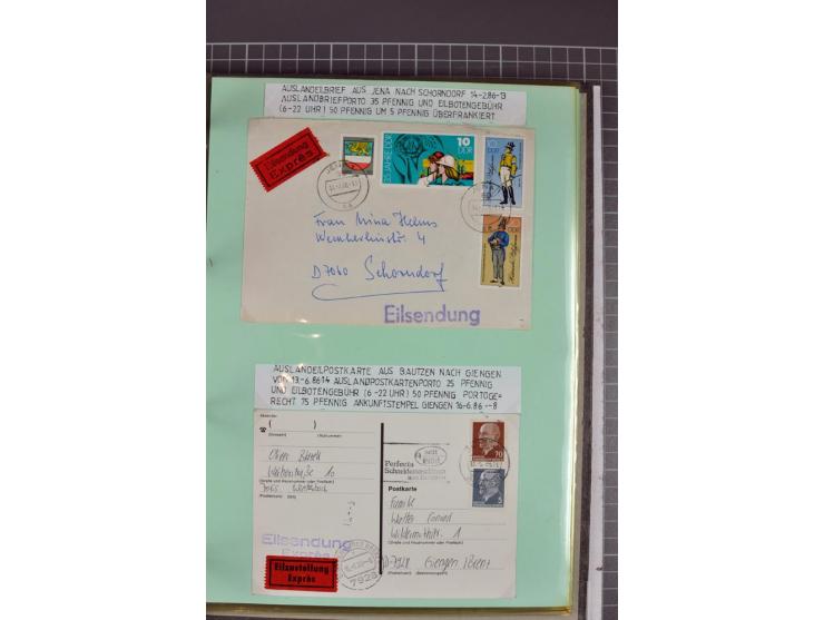 1828/1995, sehr umfangreiche Ausstellungs-Sammlung "Die Eilboten-Post" ab Vorphila in 11 Alben mit einigen hundert Briefen, K