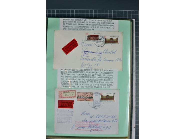 1828/1995, sehr umfangreiche Ausstellungs-Sammlung "Die Eilboten-Post" ab Vorphila in 11 Alben mit einigen hundert Briefen, K