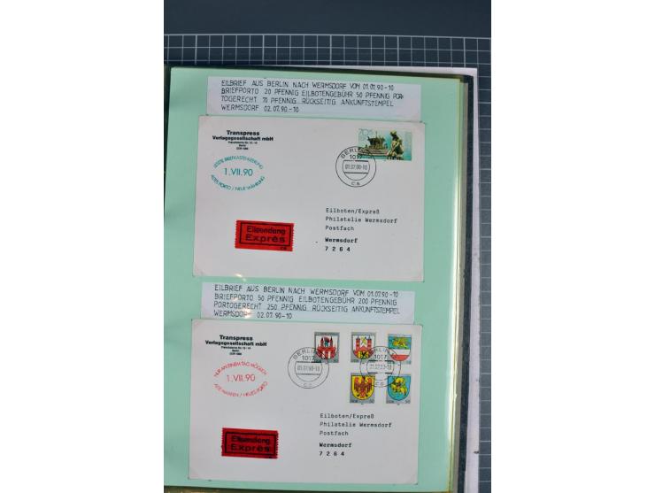 1828/1995, sehr umfangreiche Ausstellungs-Sammlung "Die Eilboten-Post" ab Vorphila in 11 Alben mit einigen hundert Briefen, K