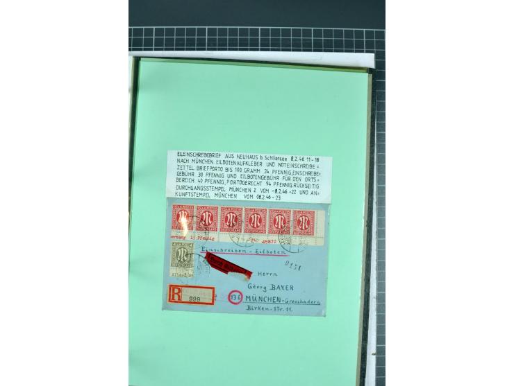 1828/1995, sehr umfangreiche Ausstellungs-Sammlung "Die Eilboten-Post" ab Vorphila in 11 Alben mit einigen hundert Briefen, K