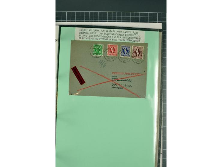 1828/1995, sehr umfangreiche Ausstellungs-Sammlung "Die Eilboten-Post" ab Vorphila in 11 Alben mit einigen hundert Briefen, K