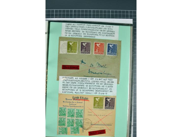 1828/1995, sehr umfangreiche Ausstellungs-Sammlung "Die Eilboten-Post" ab Vorphila in 11 Alben mit einigen hundert Briefen, K