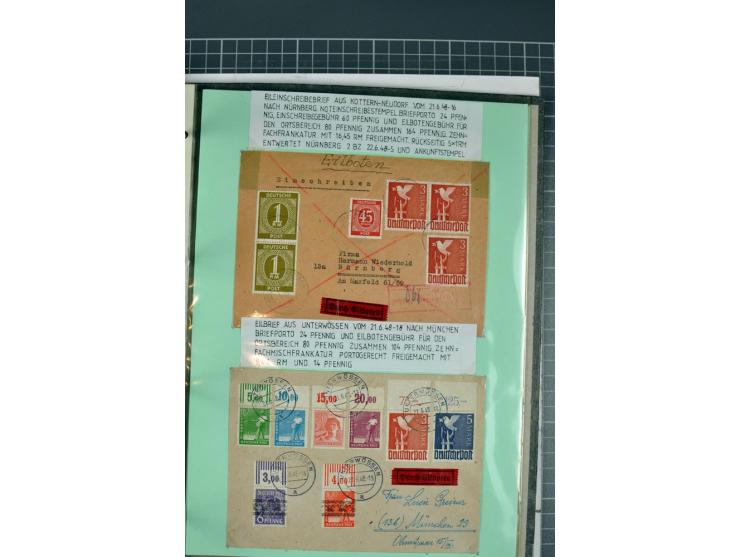 1828/1995, sehr umfangreiche Ausstellungs-Sammlung "Die Eilboten-Post" ab Vorphila in 11 Alben mit einigen hundert Briefen, K