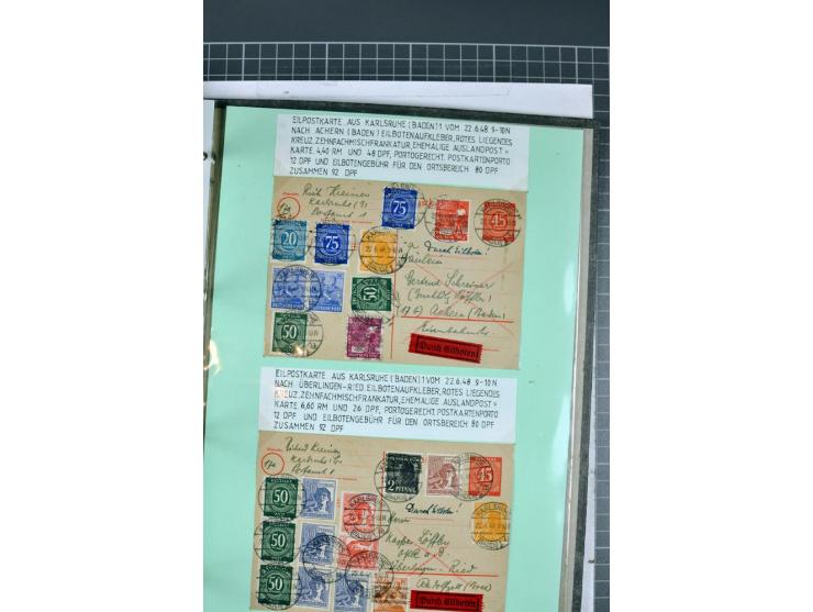 1828/1995, sehr umfangreiche Ausstellungs-Sammlung "Die Eilboten-Post" ab Vorphila in 11 Alben mit einigen hundert Briefen, K