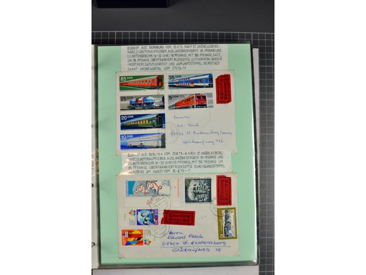 1828/1995, sehr umfangreiche Ausstellungs-Sammlung "Die Eilboten-Post" ab Vorphila in 11 Alben mit einigen hundert Briefen, K