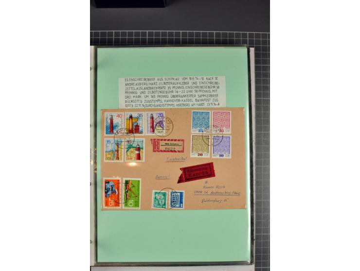 1828/1995, sehr umfangreiche Ausstellungs-Sammlung "Die Eilboten-Post" ab Vorphila in 11 Alben mit einigen hundert Briefen, K