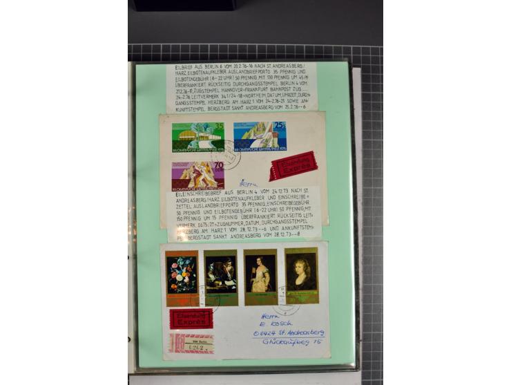1828/1995, sehr umfangreiche Ausstellungs-Sammlung "Die Eilboten-Post" ab Vorphila in 11 Alben mit einigen hundert Briefen, K
