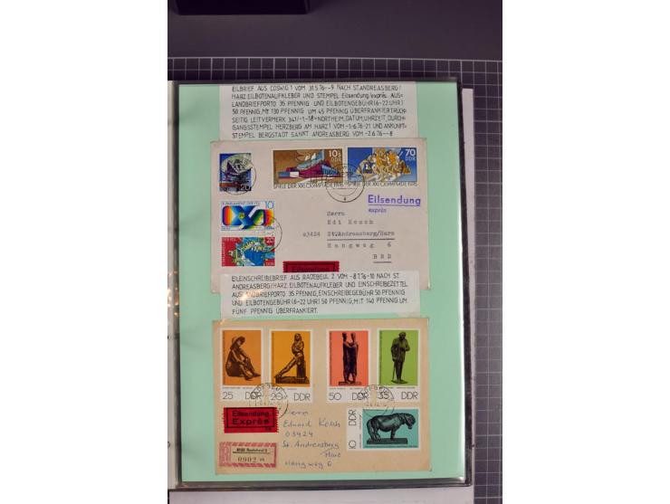 1828/1995, sehr umfangreiche Ausstellungs-Sammlung "Die Eilboten-Post" ab Vorphila in 11 Alben mit einigen hundert Briefen, K