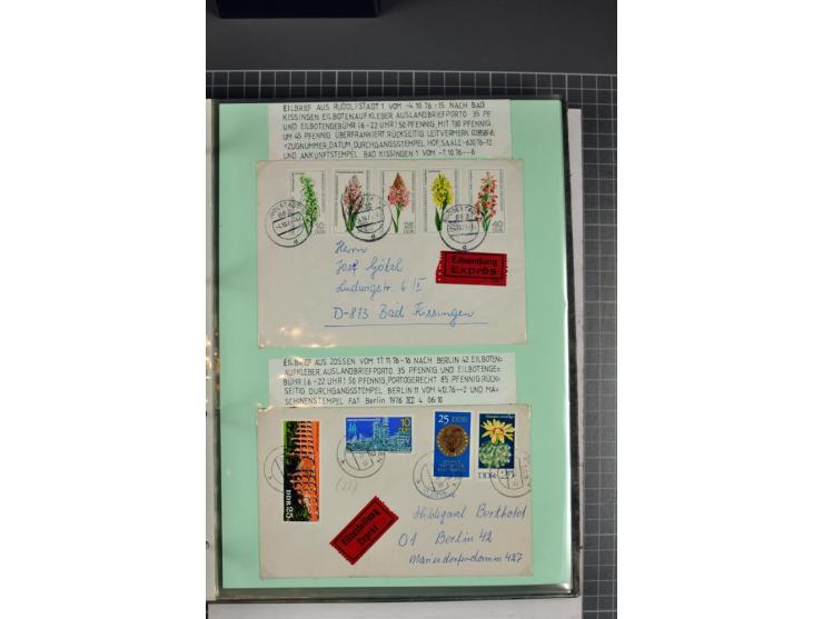 1828/1995, sehr umfangreiche Ausstellungs-Sammlung "Die Eilboten-Post" ab Vorphila in 11 Alben mit einigen hundert Briefen, K