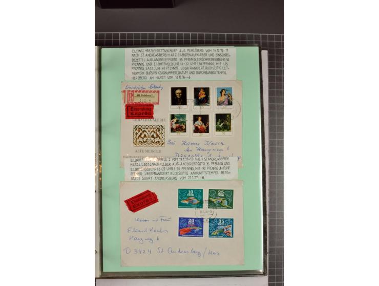 1828/1995, sehr umfangreiche Ausstellungs-Sammlung "Die Eilboten-Post" ab Vorphila in 11 Alben mit einigen hundert Briefen, K