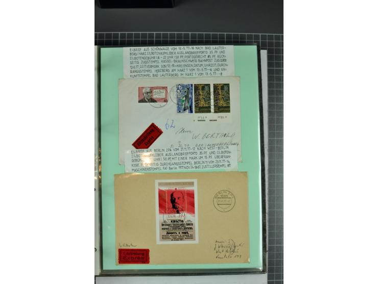 1828/1995, sehr umfangreiche Ausstellungs-Sammlung "Die Eilboten-Post" ab Vorphila in 11 Alben mit einigen hundert Briefen, K