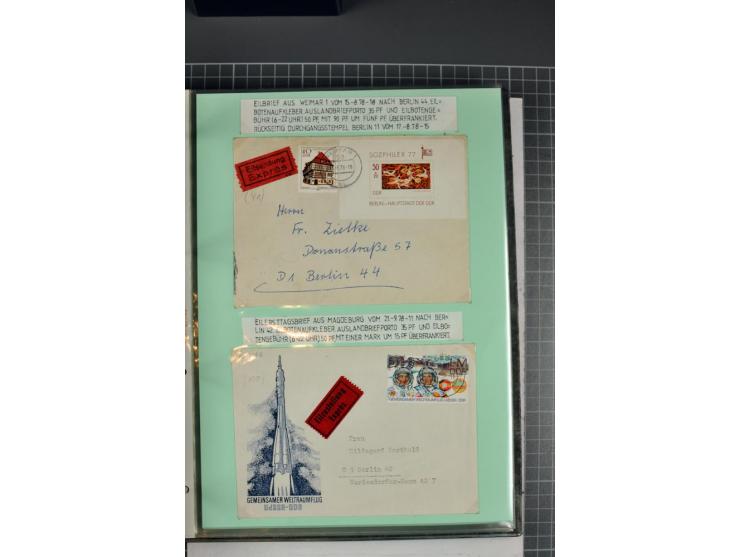 1828/1995, sehr umfangreiche Ausstellungs-Sammlung "Die Eilboten-Post" ab Vorphila in 11 Alben mit einigen hundert Briefen, K