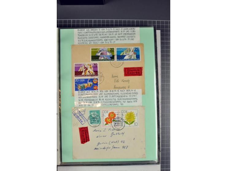 1828/1995, sehr umfangreiche Ausstellungs-Sammlung "Die Eilboten-Post" ab Vorphila in 11 Alben mit einigen hundert Briefen, K
