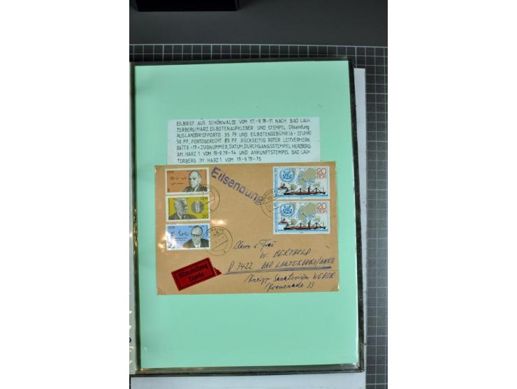 1828/1995, sehr umfangreiche Ausstellungs-Sammlung "Die Eilboten-Post" ab Vorphila in 11 Alben mit einigen hundert Briefen, K