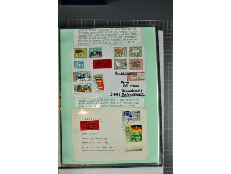 1828/1995, sehr umfangreiche Ausstellungs-Sammlung "Die Eilboten-Post" ab Vorphila in 11 Alben mit einigen hundert Briefen, K