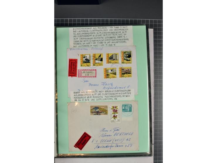 1828/1995, sehr umfangreiche Ausstellungs-Sammlung "Die Eilboten-Post" ab Vorphila in 11 Alben mit einigen hundert Briefen, K