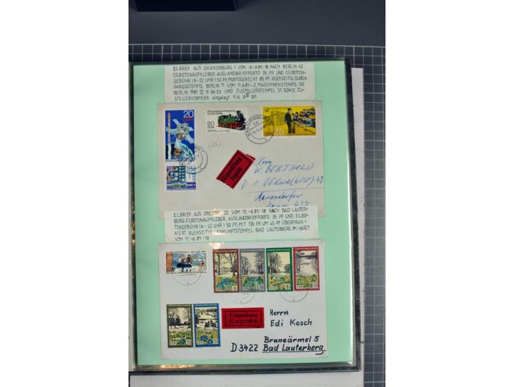 1828/1995, sehr umfangreiche Ausstellungs-Sammlung "Die Eilboten-Post" ab Vorphila in 11 Alben mit einigen hundert Briefen, K