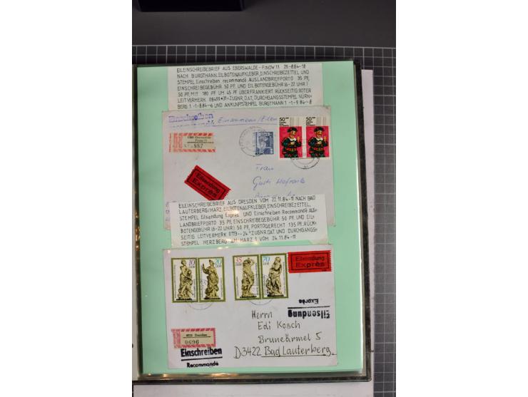 1828/1995, sehr umfangreiche Ausstellungs-Sammlung "Die Eilboten-Post" ab Vorphila in 11 Alben mit einigen hundert Briefen, K