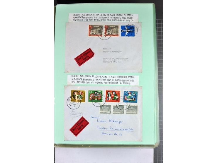 1828/1995, sehr umfangreiche Ausstellungs-Sammlung "Die Eilboten-Post" ab Vorphila in 11 Alben mit einigen hundert Briefen, K