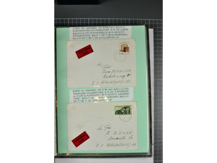 1828/1995, sehr umfangreiche Ausstellungs-Sammlung "Die Eilboten-Post" ab Vorphila in 11 Alben mit einigen hundert Briefen, K