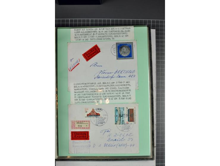 1828/1995, sehr umfangreiche Ausstellungs-Sammlung "Die Eilboten-Post" ab Vorphila in 11 Alben mit einigen hundert Briefen, K
