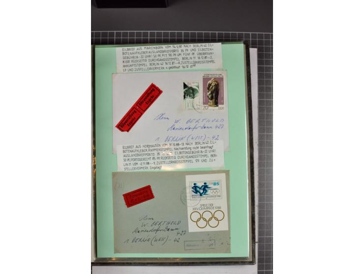 1828/1995, sehr umfangreiche Ausstellungs-Sammlung "Die Eilboten-Post" ab Vorphila in 11 Alben mit einigen hundert Briefen, K