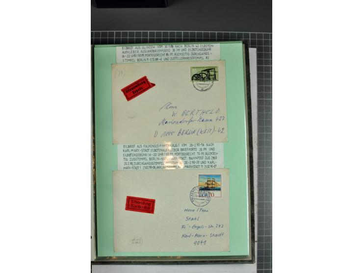 1828/1995, sehr umfangreiche Ausstellungs-Sammlung "Die Eilboten-Post" ab Vorphila in 11 Alben mit einigen hundert Briefen, K