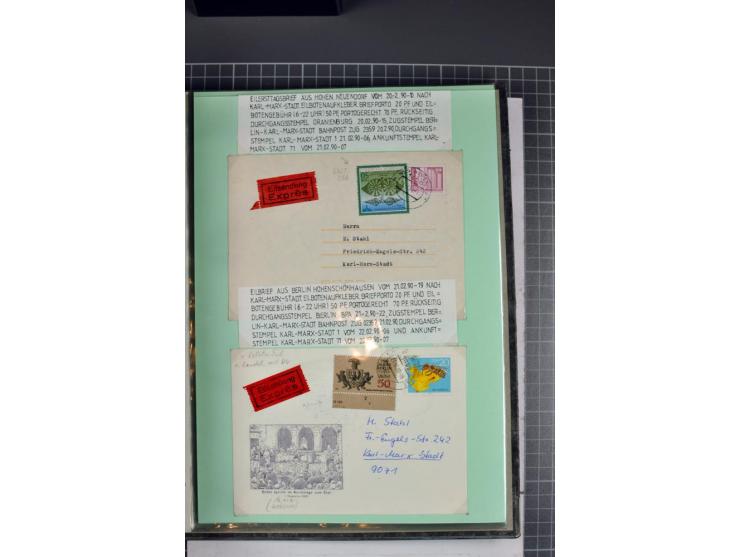 1828/1995, sehr umfangreiche Ausstellungs-Sammlung "Die Eilboten-Post" ab Vorphila in 11 Alben mit einigen hundert Briefen, K