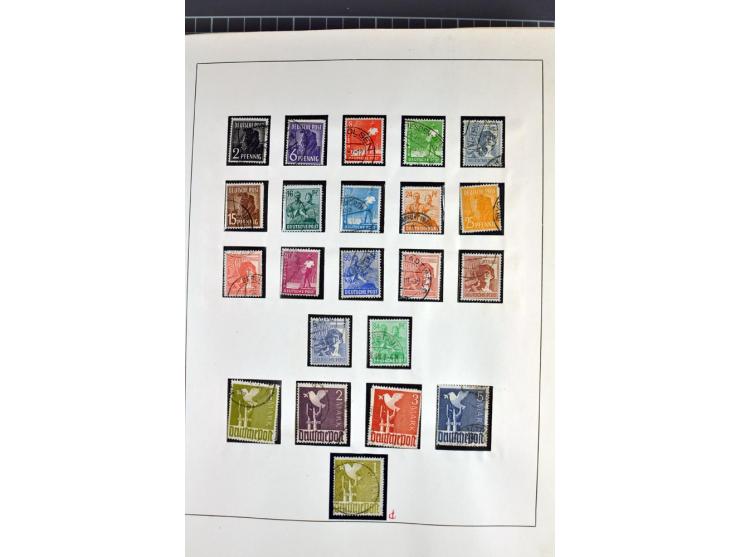 1945/70, vorwiegend postfrische Sammlung mit guten Sammlungen ab SBZ mit u.a. Mi.-Nr. 41 und Block 1x, 2t, 4, 5X/Y postfrisch