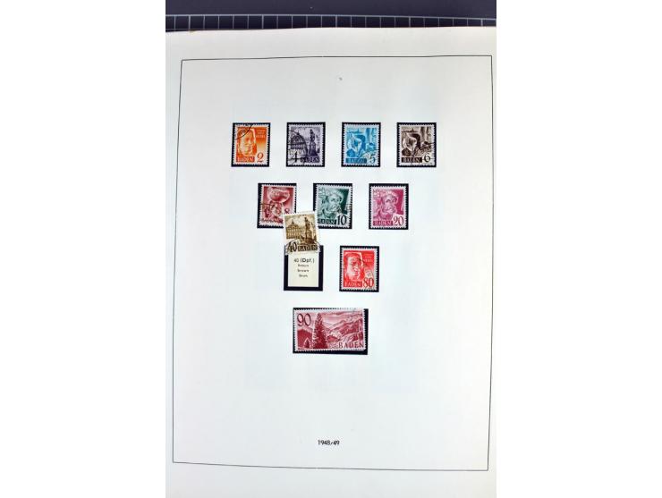 1945/70, vorwiegend postfrische Sammlung mit guten Sammlungen ab SBZ mit u.a. Mi.-Nr. 41 und Block 1x, 2t, 4, 5X/Y postfrisch