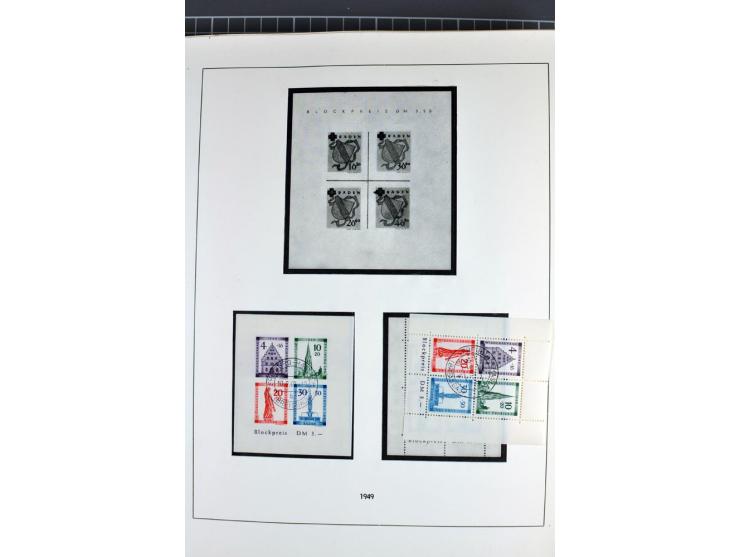 1945/70, vorwiegend postfrische Sammlung mit guten Sammlungen ab SBZ mit u.a. Mi.-Nr. 41 und Block 1x, 2t, 4, 5X/Y postfrisch