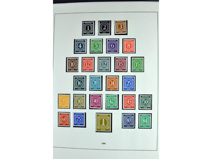 1945/70, vorwiegend postfrische Sammlung mit guten Sammlungen ab SBZ mit u.a. Mi.-Nr. 41 und Block 1x, 2t, 4, 5X/Y postfrisch