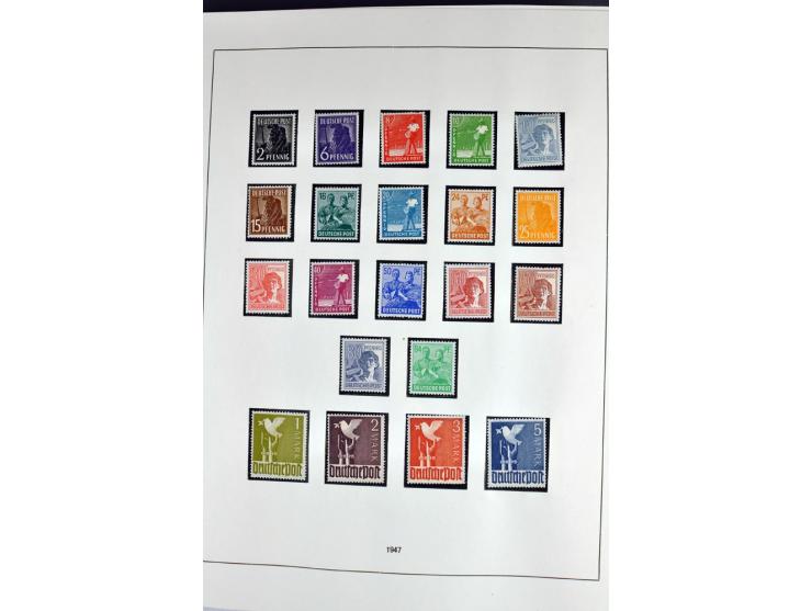1945/70, vorwiegend postfrische Sammlung mit guten Sammlungen ab SBZ mit u.a. Mi.-Nr. 41 und Block 1x, 2t, 4, 5X/Y postfrisch