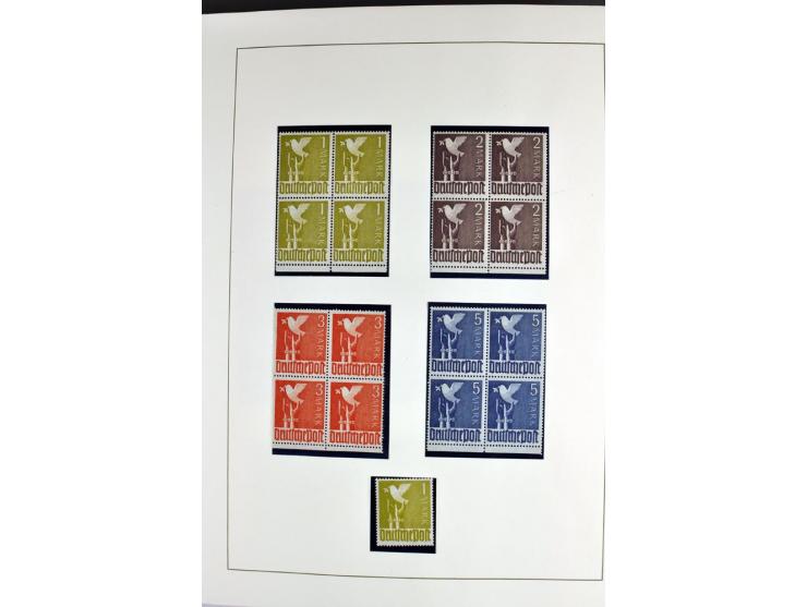 1945/70, vorwiegend postfrische Sammlung mit guten Sammlungen ab SBZ mit u.a. Mi.-Nr. 41 und Block 1x, 2t, 4, 5X/Y postfrisch