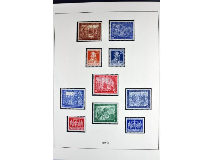 1945/70, vorwiegend postfrische Sammlung mit guten Sammlungen ab SBZ mit u.a. Mi.-Nr. 41 und Block 1x, 2t, 4, 5X/Y postfrisch