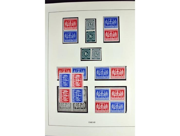 1945/70, vorwiegend postfrische Sammlung mit guten Sammlungen ab SBZ mit u.a. Mi.-Nr. 41 und Block 1x, 2t, 4, 5X/Y postfrisch