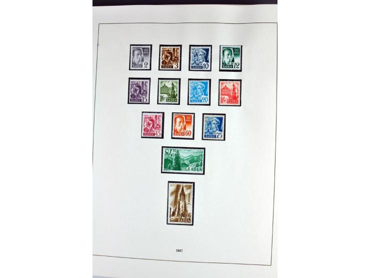 1945/70, vorwiegend postfrische Sammlung mit guten Sammlungen ab SBZ mit u.a. Mi.-Nr. 41 und Block 1x, 2t, 4, 5X/Y postfrisch