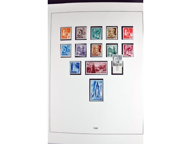 1945/70, vorwiegend postfrische Sammlung mit guten Sammlungen ab SBZ mit u.a. Mi.-Nr. 41 und Block 1x, 2t, 4, 5X/Y postfrisch