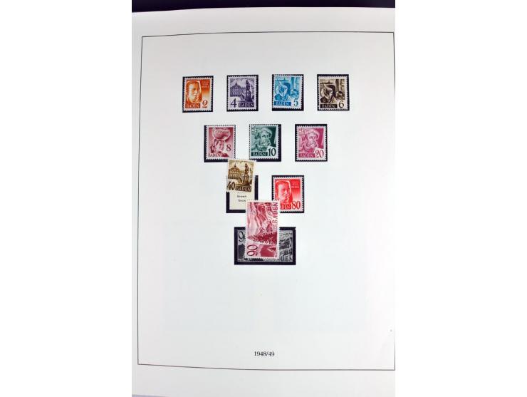 1945/70, vorwiegend postfrische Sammlung mit guten Sammlungen ab SBZ mit u.a. Mi.-Nr. 41 und Block 1x, 2t, 4, 5X/Y postfrisch
