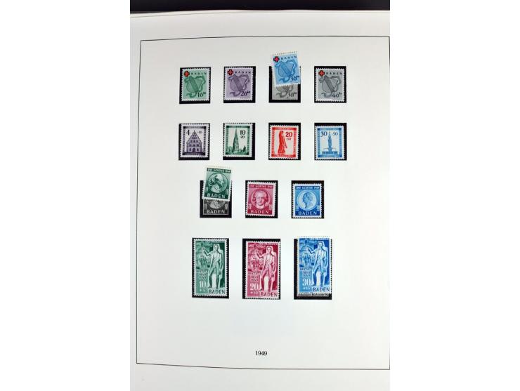 1945/70, vorwiegend postfrische Sammlung mit guten Sammlungen ab SBZ mit u.a. Mi.-Nr. 41 und Block 1x, 2t, 4, 5X/Y postfrisch