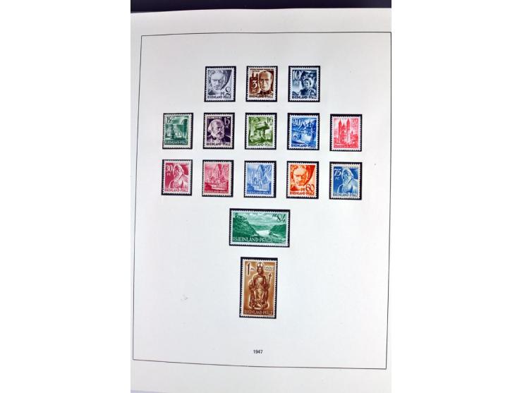 1945/70, vorwiegend postfrische Sammlung mit guten Sammlungen ab SBZ mit u.a. Mi.-Nr. 41 und Block 1x, 2t, 4, 5X/Y postfrisch