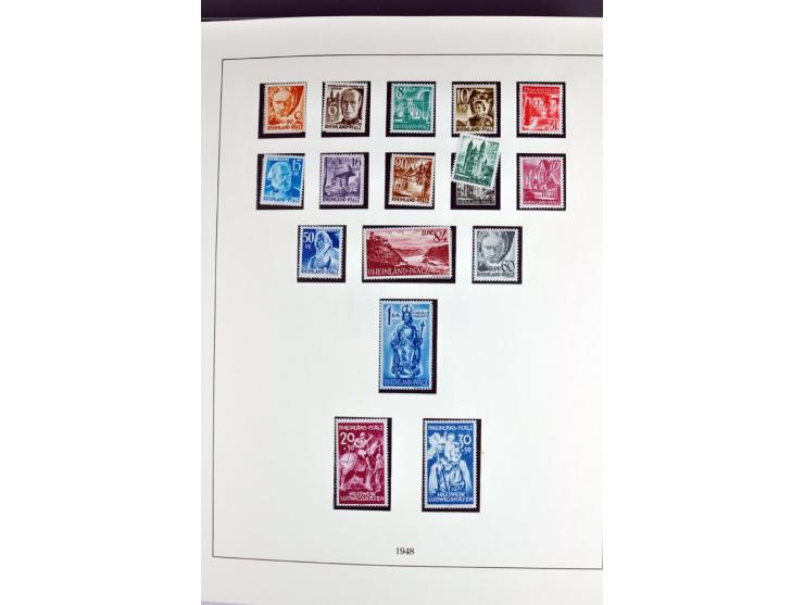 1945/70, vorwiegend postfrische Sammlung mit guten Sammlungen ab SBZ mit u.a. Mi.-Nr. 41 und Block 1x, 2t, 4, 5X/Y postfrisch