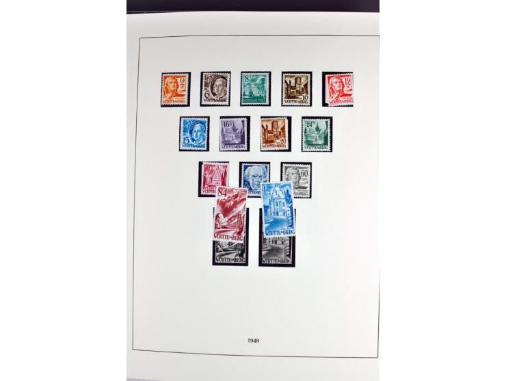 1945/70, vorwiegend postfrische Sammlung mit guten Sammlungen ab SBZ mit u.a. Mi.-Nr. 41 und Block 1x, 2t, 4, 5X/Y postfrisch