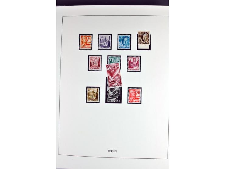 1945/70, vorwiegend postfrische Sammlung mit guten Sammlungen ab SBZ mit u.a. Mi.-Nr. 41 und Block 1x, 2t, 4, 5X/Y postfrisch