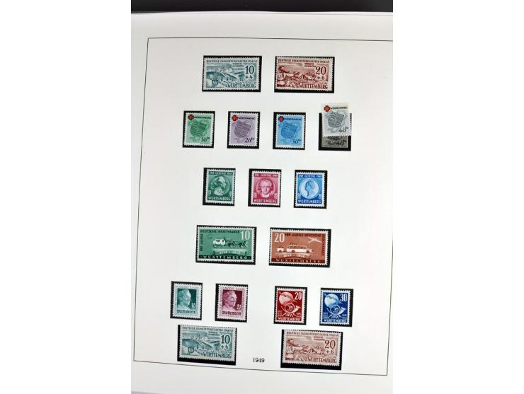 1945/70, vorwiegend postfrische Sammlung mit guten Sammlungen ab SBZ mit u.a. Mi.-Nr. 41 und Block 1x, 2t, 4, 5X/Y postfrisch