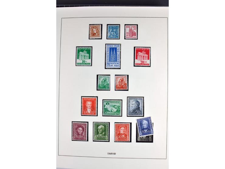 1945/70, vorwiegend postfrische Sammlung mit guten Sammlungen ab SBZ mit u.a. Mi.-Nr. 41 und Block 1x, 2t, 4, 5X/Y postfrisch