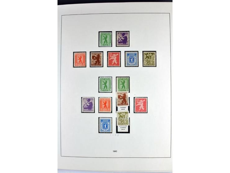 1945/70, vorwiegend postfrische Sammlung mit guten Sammlungen ab SBZ mit u.a. Mi.-Nr. 41 und Block 1x, 2t, 4, 5X/Y postfrisch