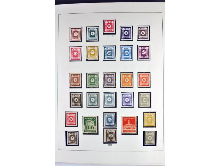 1945/70, vorwiegend postfrische Sammlung mit guten Sammlungen ab SBZ mit u.a. Mi.-Nr. 41 und Block 1x, 2t, 4, 5X/Y postfrisch