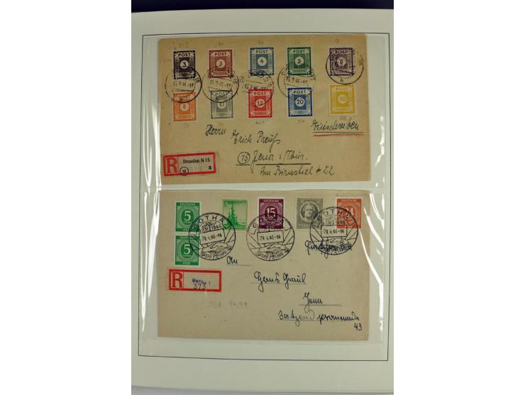 1945/70, vorwiegend postfrische Sammlung mit guten Sammlungen ab SBZ mit u.a. Mi.-Nr. 41 und Block 1x, 2t, 4, 5X/Y postfrisch