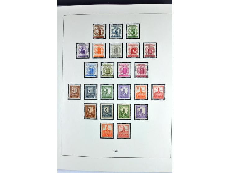 1945/70, vorwiegend postfrische Sammlung mit guten Sammlungen ab SBZ mit u.a. Mi.-Nr. 41 und Block 1x, 2t, 4, 5X/Y postfrisch